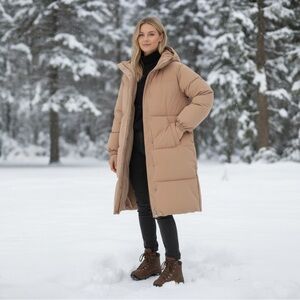 NWT Neutral Oversized Hooded Long Puffer Jacket Extreme Winter Snow Coat Sz L